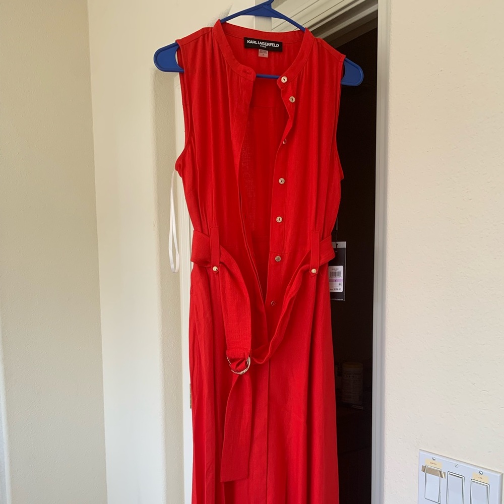 Karl lagerfeld red dress